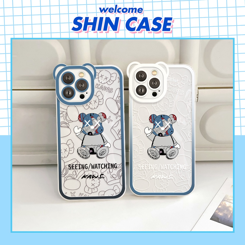 Ốp lưng iphone camera gấu Machine Kaws 6/6plus/6s/6splus/7/7plus/8/8plus/x/xs/11/12/13/14/pro/max/promax/plus/shin/case