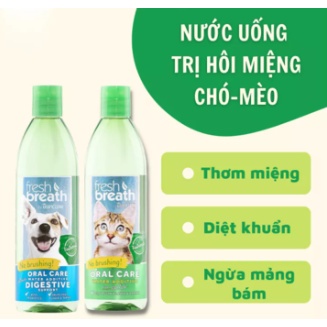 Nước Vệ Sinh Răng Miệng TropiClean (Pha Uống) Và Hỗ Trợ Sức Khỏe Chó Mèo (USA)