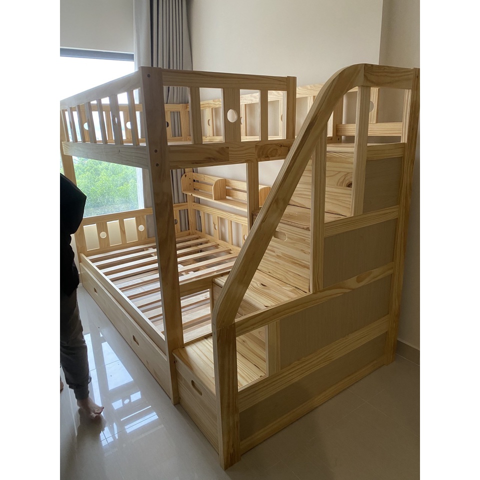 Giường 2 tầng trên dưới 1m4 cao cấp.(xem mẫu ở quận Phú nhuận)