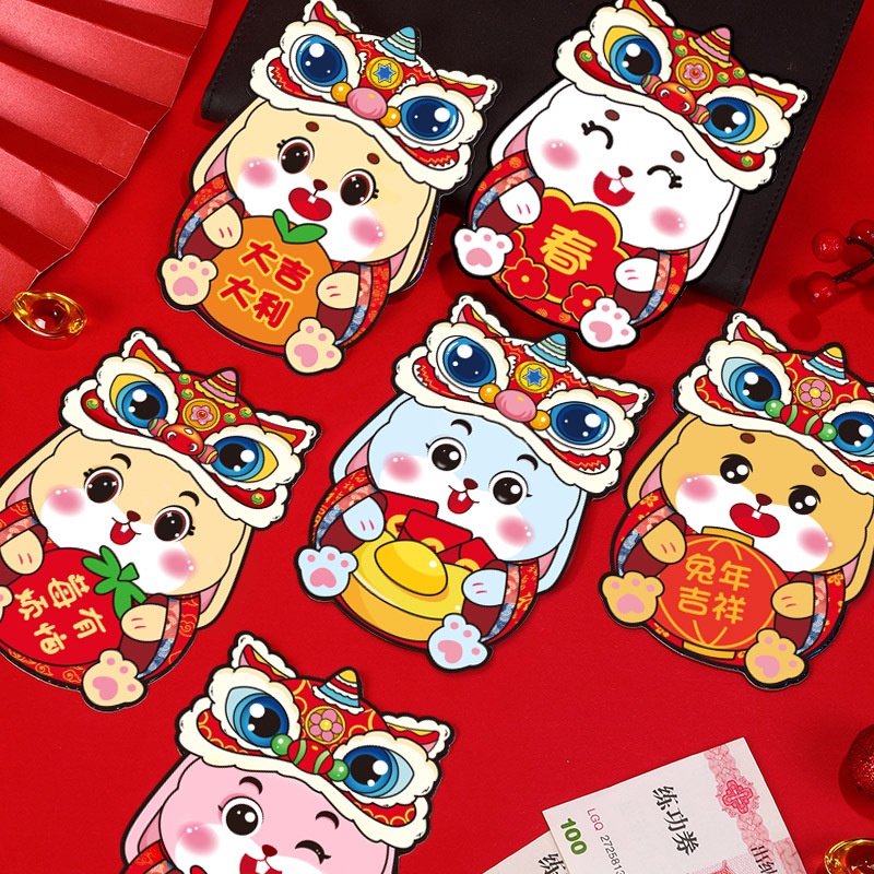 Combo bao lì xì tết 2023 mèo may mắn mẫu ngẫu nhiên 12cm Shoptido