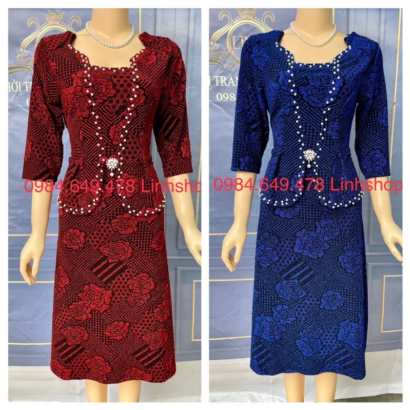 váy cao cấp đính ngọc hàng có size 48-95kg