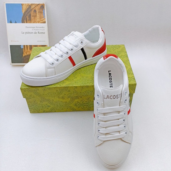 Giày thể thao nam Lacoste màu Trắng phong cách - Giày nam LCT cao cấp - Full size 38-43