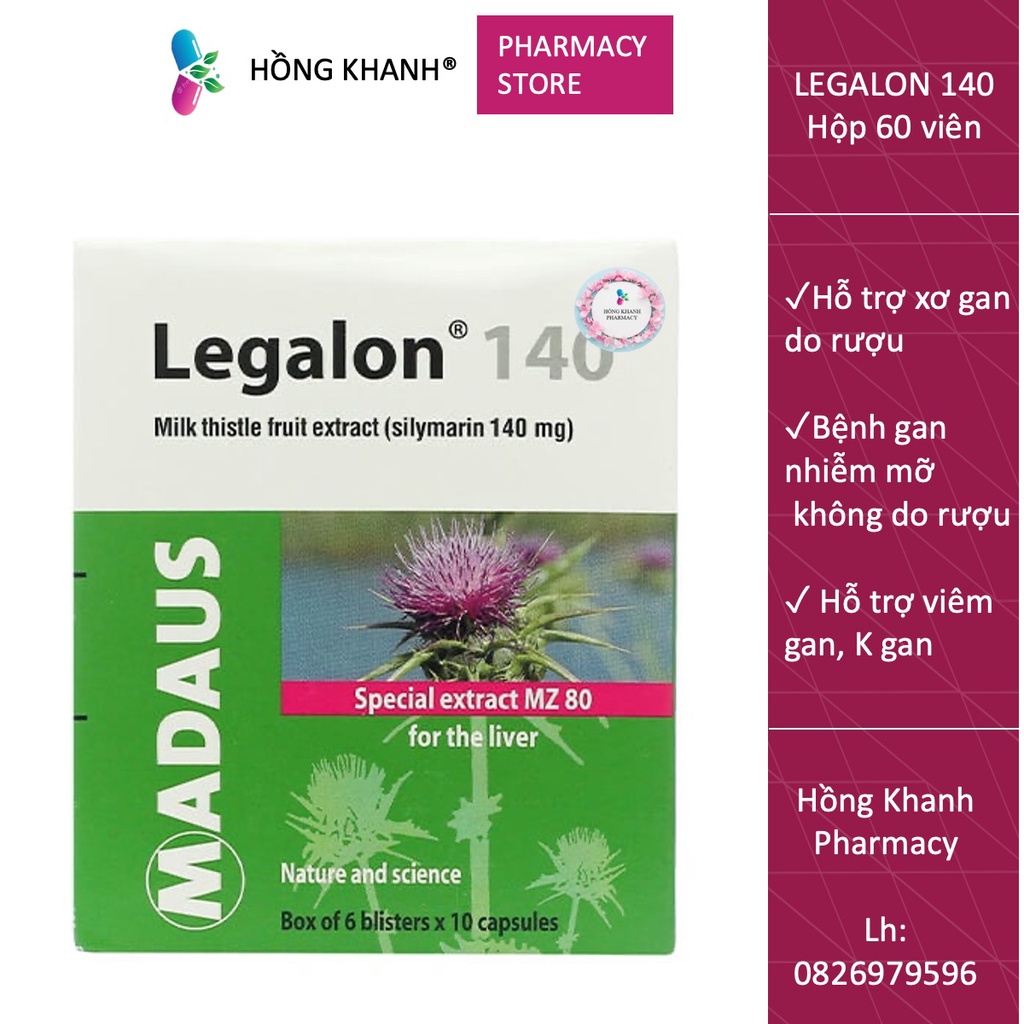 Viên uống Legalon 70/140 hộp 60 viên