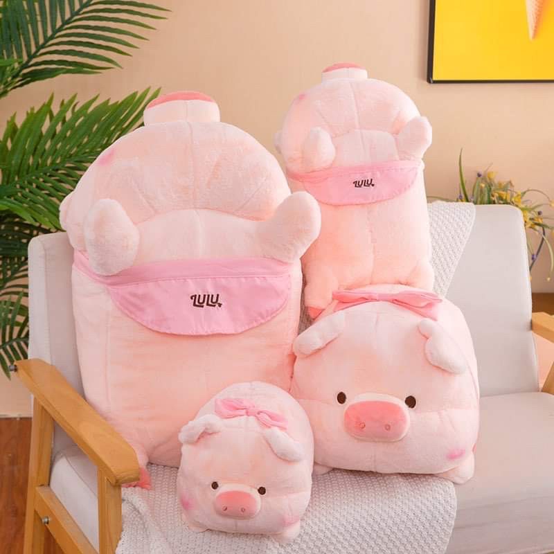 HEO BÔNG ĐEO NƠ DÁNG NẰM DỄ THƯƠNG