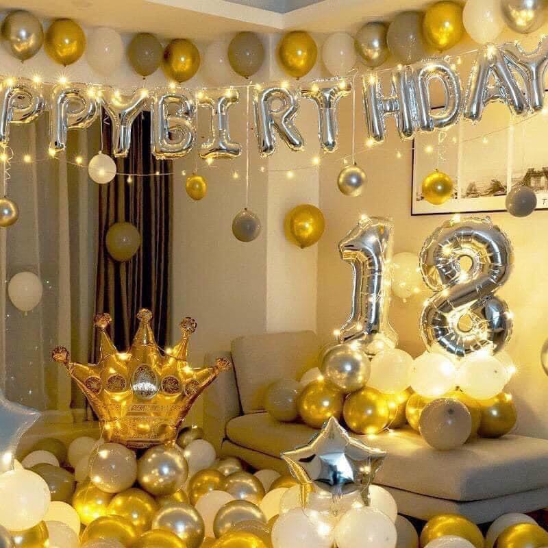 Bộ Bóng Chữ Happy Birthday Trang Trí Sinh Nhật