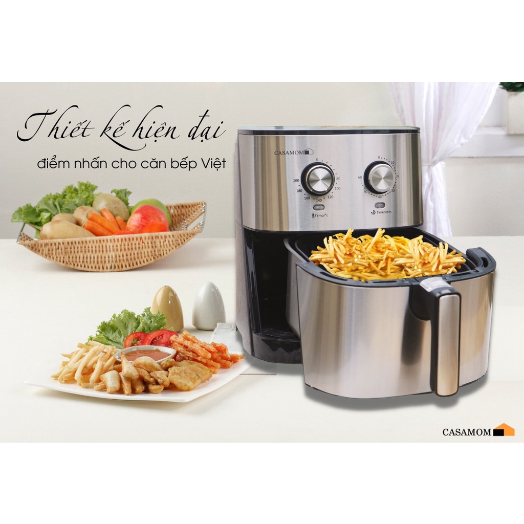 Nồi Chiên Không Dầu Nội Địa Chính Hãng Casamom Hàn Quốc CAA-206 Dung Tích 7L Bảo Hành 12 Tháng Lỗi 1 Đổi 1 - Hanitech