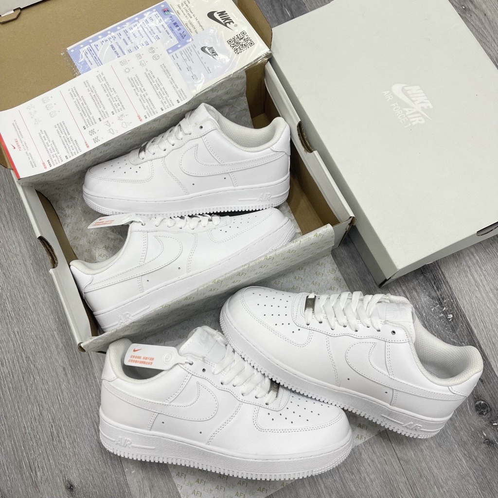 Giày AF1 Trắng ALL White Cao Cấp Full Box tặng Hộp Bảo Vệ Box