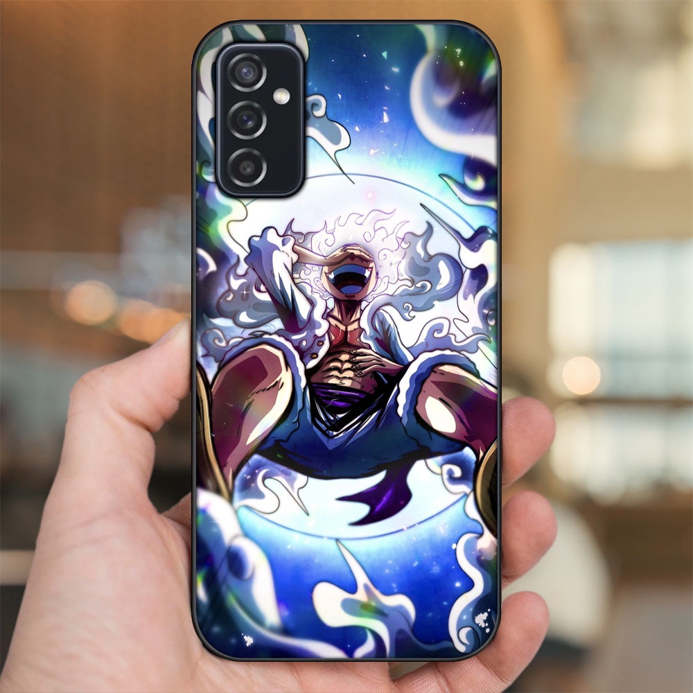 Ốp lưng Samsung M52 viền đen in hình Luffy Gear 5 Nika One Piece Đảo Hải Tặc