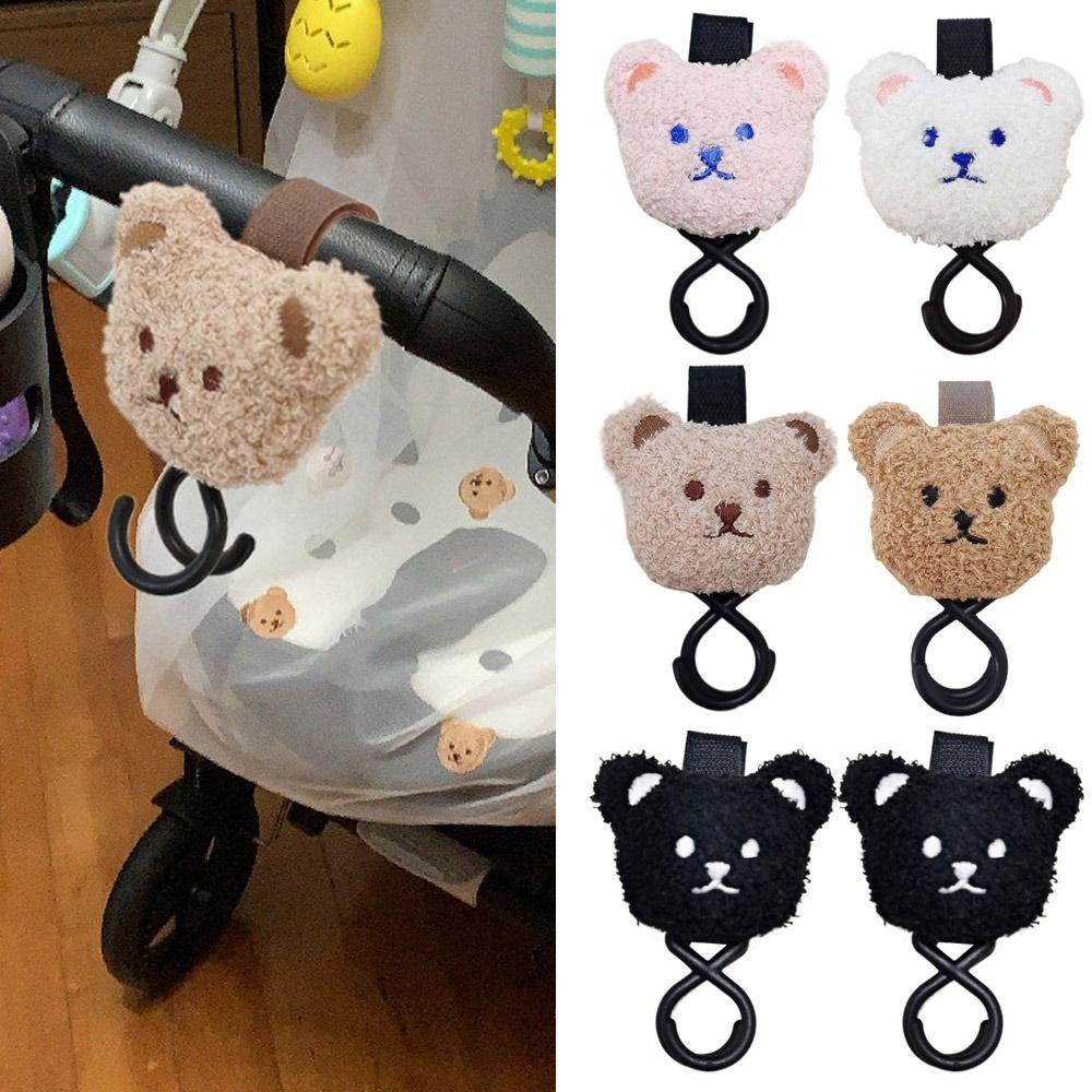 YVE Móc Treo Đồ Gắn Xe Đẩy Em Bé Hình Gấu Hoạt Hình Có Thể Điều Chỉnh