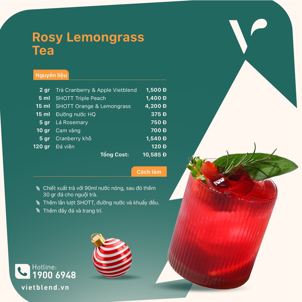 Syrup SHOTT vị Cam Sả chai 1L