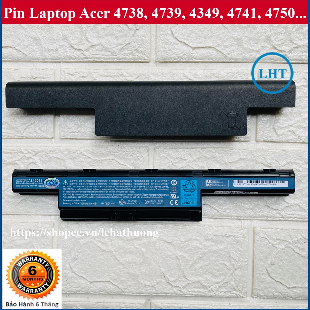 Pin/ Battery Laptop for Acer 4738 4739 4349 4741 4750 4752 E1-431 nhập khẩu