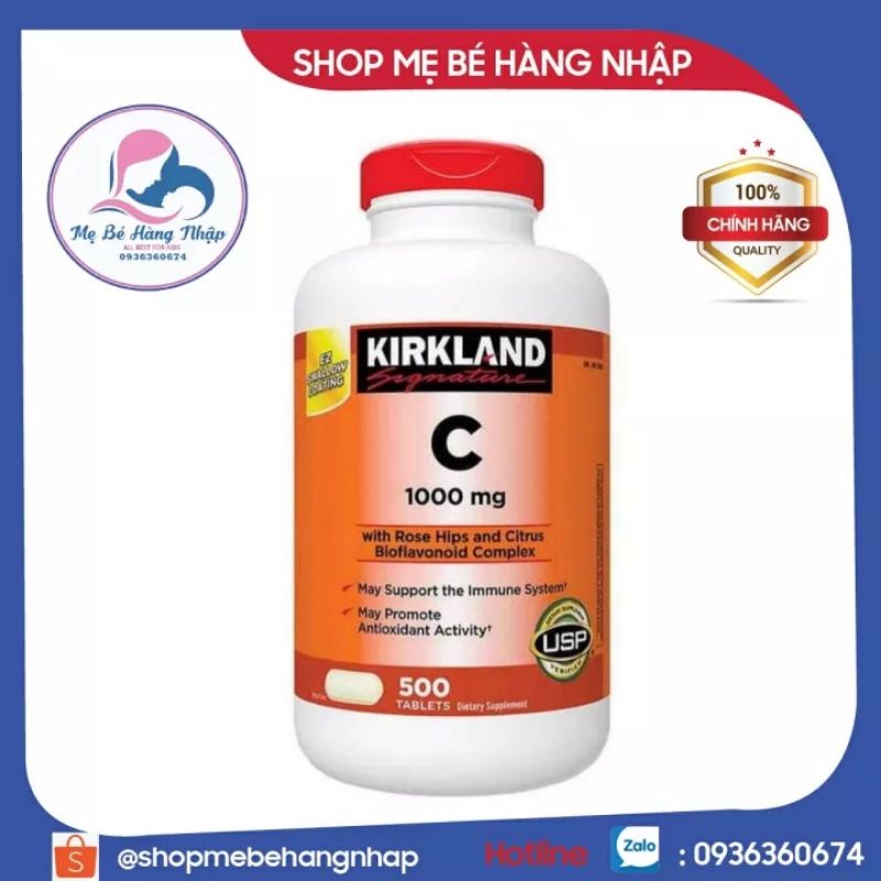 Viên ngậm Bổ sung Vitamin C Kirland 1000mg của Mỹ