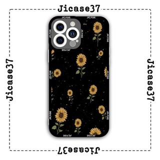 Ốp lưng iphone và samsung xiaomi oppo cạnh vuông Jicase hoạ tiết hoa cúc 