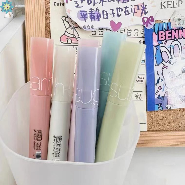 Aesthetic Bút Đánh Dấu Mềm Mại Màu Sắc Hỗn Hợp Và Bút Đánh Dấu Đục Nhẹ Nhàng Không Cần Dùng Ghi Chú Trong Trường Học Sta YD