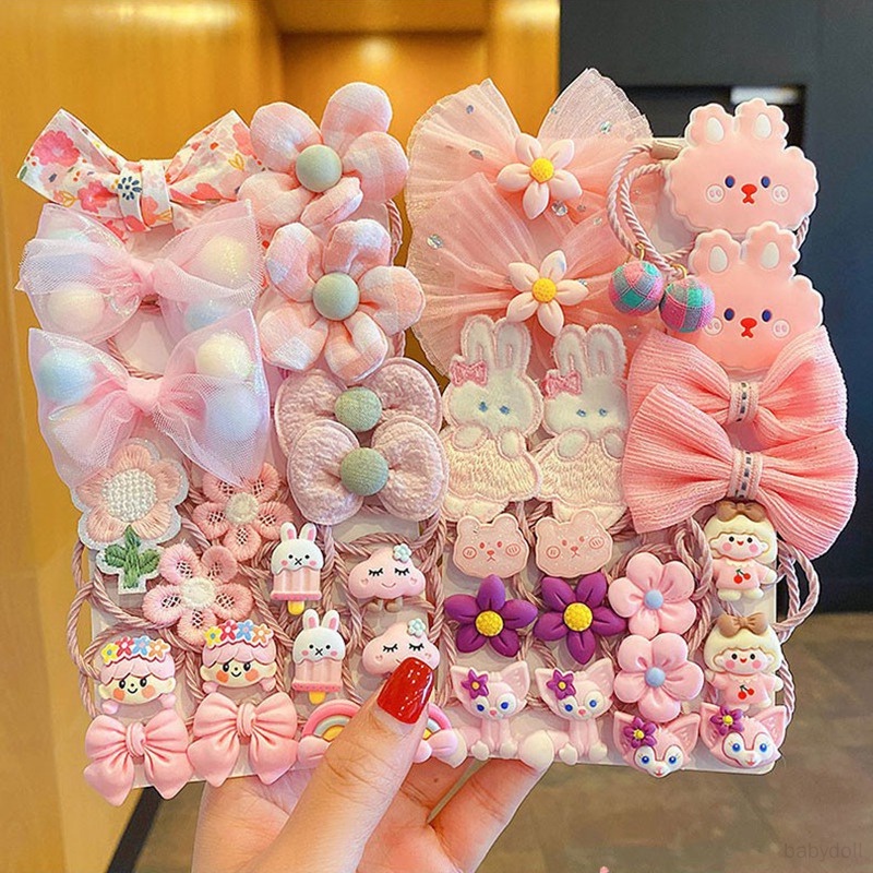 Bộ Kẹp Tóc Hình Nơ Xinh Xắn Cho Bé Gái