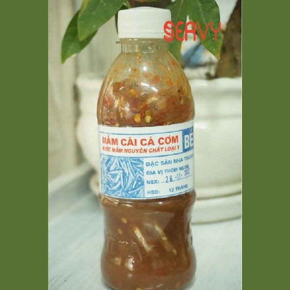 Mắm cái cá cơm Nha Trang nguyên con chế biến sẵn thơm nồng, chai 350 gram - Seavy