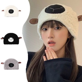 Mũ lông cừu bảo vệ tai kiểu dáng dễ thương ấm áp cho nữ