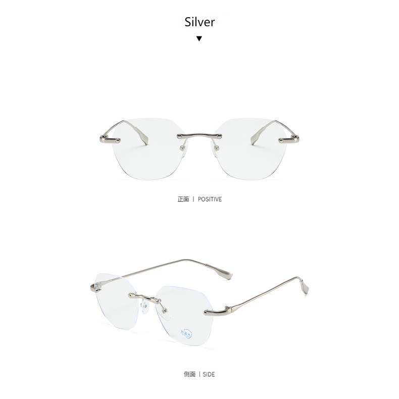 Kính Mát Tròng Đa Giác Gọng Kim Loại Chống Bức Xạ Cho Nam Và Nữ