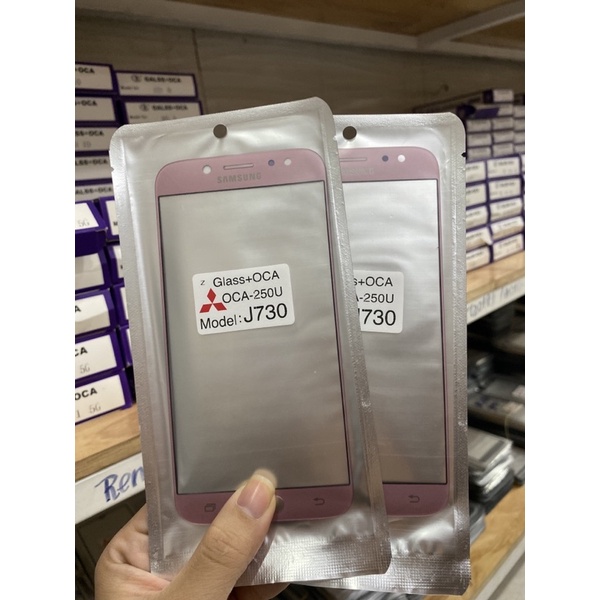 Kính liền keo Samsung J730/ Mặt kính có keo OCA Samsung J730 ( Giá sỉ )