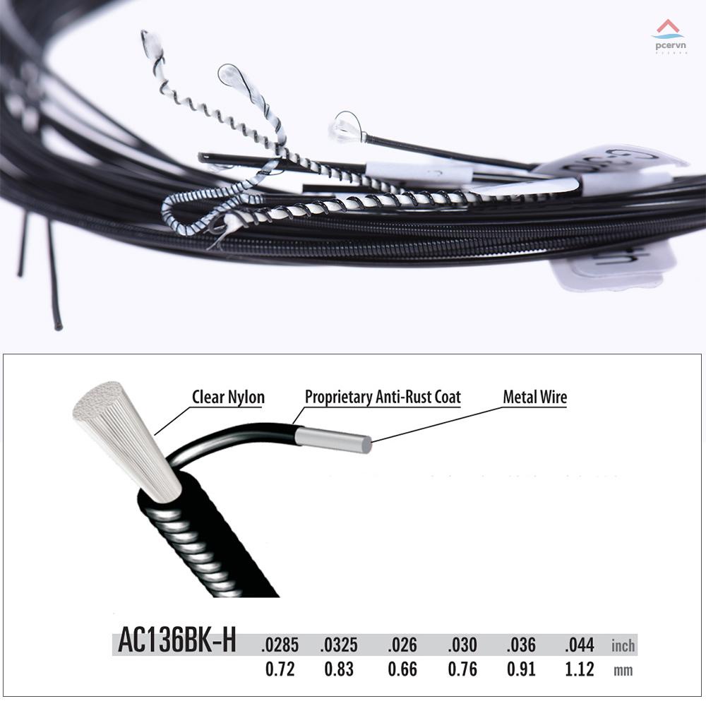 Set 6 Dây Đàn Alice AC136BK-H  Bằng Chất Liệu Nylon Màu Đen Dành Cho Ghi Ta Cổ Điển
