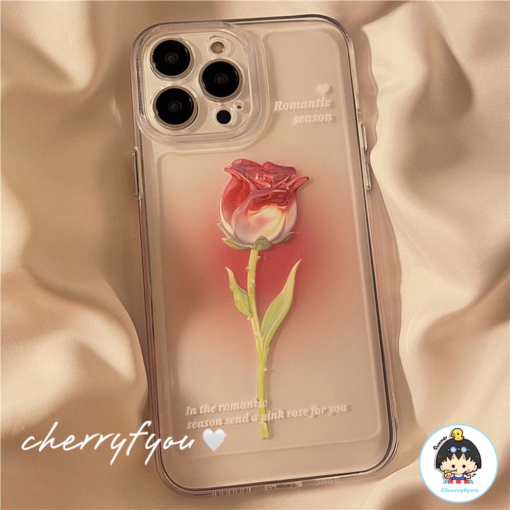 Ốp Điện Thoại TPU Mềm Trong Suốt Chống Va Đập Họa Tiết Hoa Tulip Cho IPhone 14 13 12 11 Pro Max
