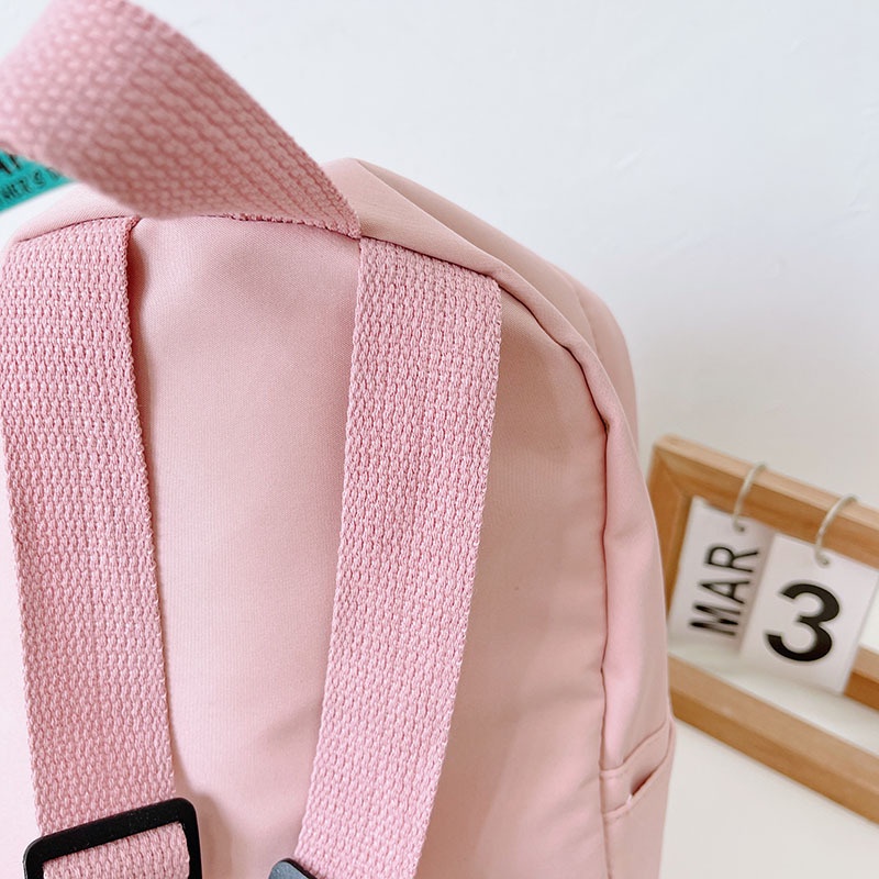 Balo thời trang cho bé kèm gấu vải dù mềm chống thấm nước cao cấp size 24cm