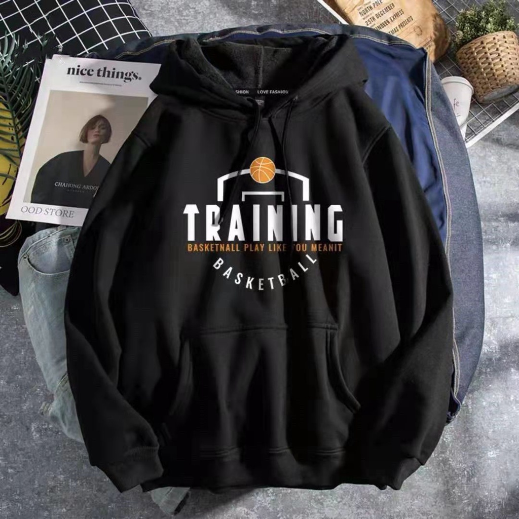 Áo Hoodie Bóng Rổ Dáng Rộng Giữ Ấm Mùa Đông Cho Nam