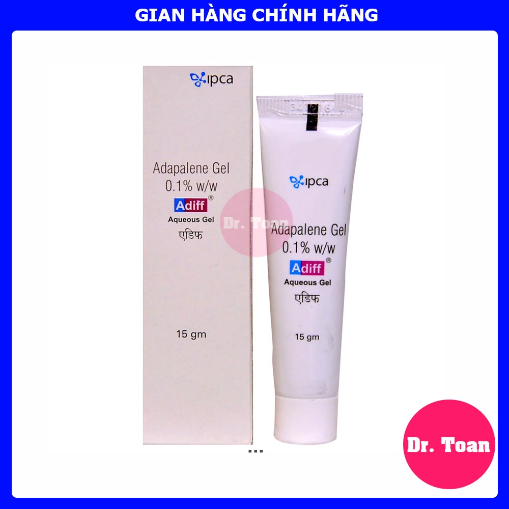 Adiff gel  chấm mụn 0.1% adapalene, hết mụn
