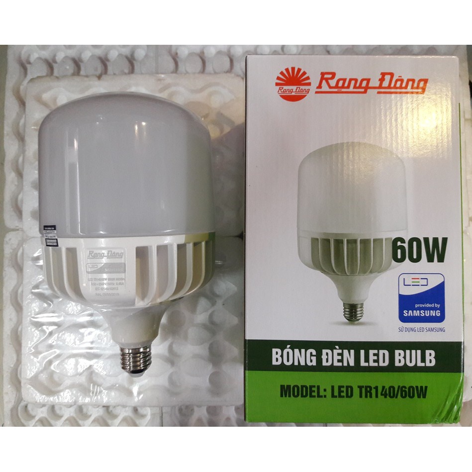 Bóng đèn LED trụ Rạng Đông 30w, 40w, 50w, 60w, 80w ánh sáng trắng & vàng