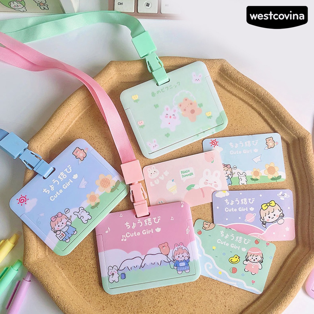 [WEST]⚘Vỏ Đựng Thẻ Bằng ABS An Toàn Đáng Yêu Phiên Bản Ngang