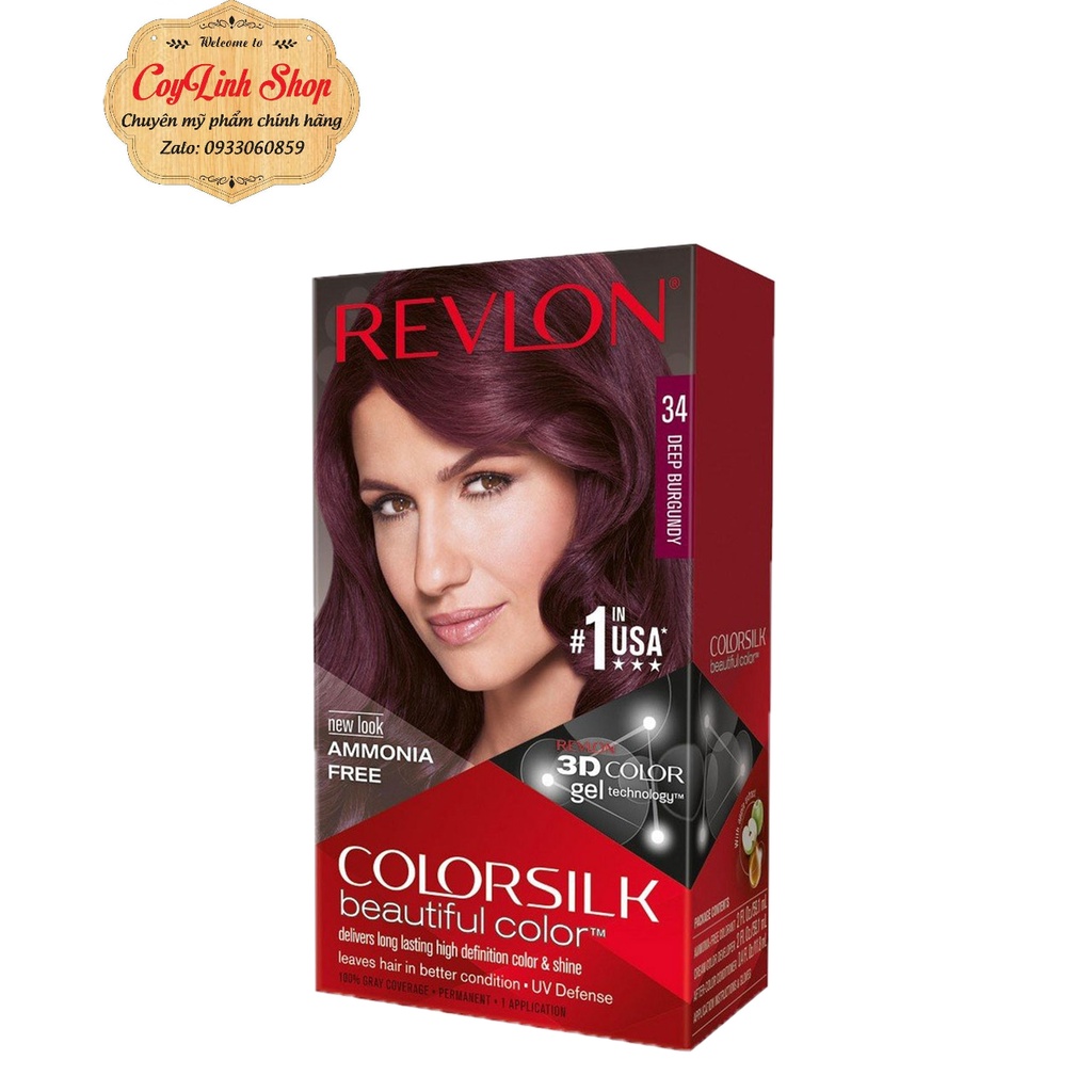 Thuốc nhuộm tóc REVLON phủ bạc 130ml số 34 màu tím sậm