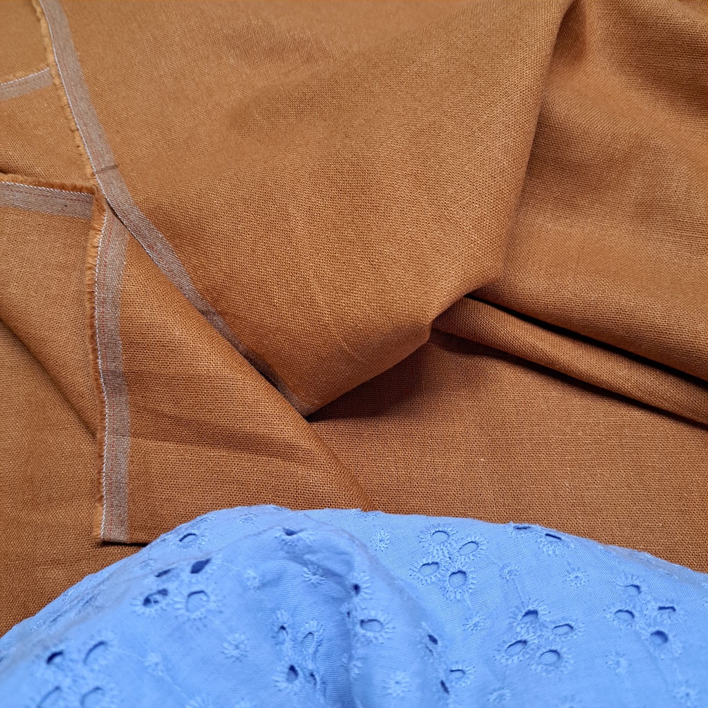 Vải linen bột màu nâu bò