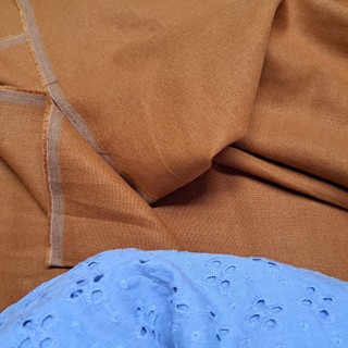 Vải linen bột màu nâu bò
