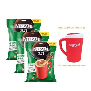 Combo 3 túi 46 gói Cà phê rang xay vị nguyên bản/rang đậm Nescafe