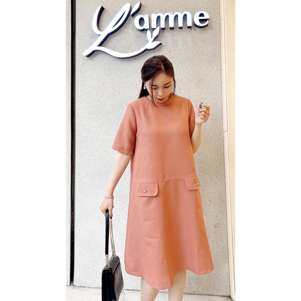 Váy bầu đẹp Opal Dress chất tweet mềm mại, cùng dáng chữ A phù hợp mọi vóc dáng, thiết kế bởi LAMME