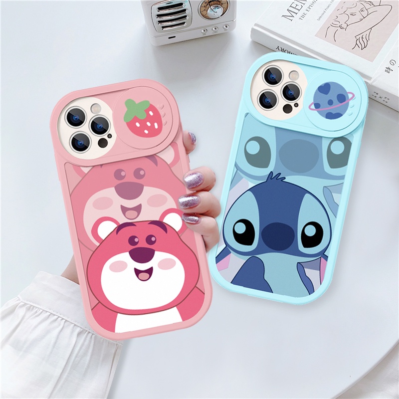 Ốp lưng iphone nắp trượt tròn stitch lotso 6/6splus/7/7plus/8/8plus/x/xs/11/12/13/14/pro/promax - SALE HOT X5-25