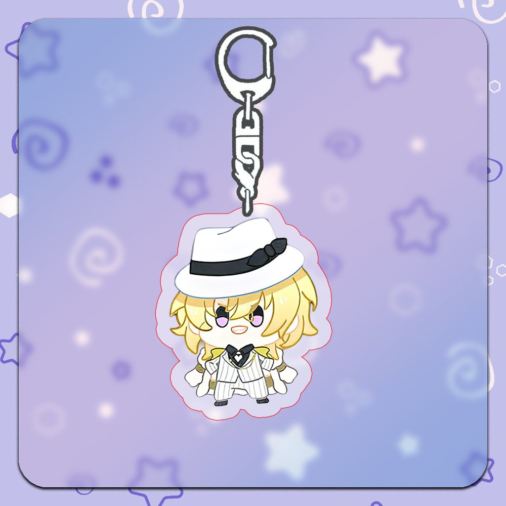 ( Mica trong acrylic) Móc khóa LUXIEM VTUBER ver MẮT ĐẬU anime game chibi quà tặng độc đáo