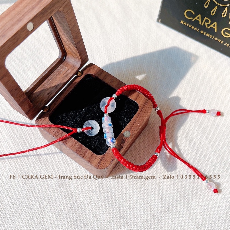 Vòng Tay Nữ Đồng Điếu Đá Moonstone SP550 Cara Gem
