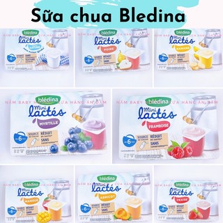 |Date 1-2/2025| Sữa chua Bledina Pháp cho bé ăn dặm từ 6 tháng vị dâu, chuối, xoài, đào, lê, việt quất, mâm xôi