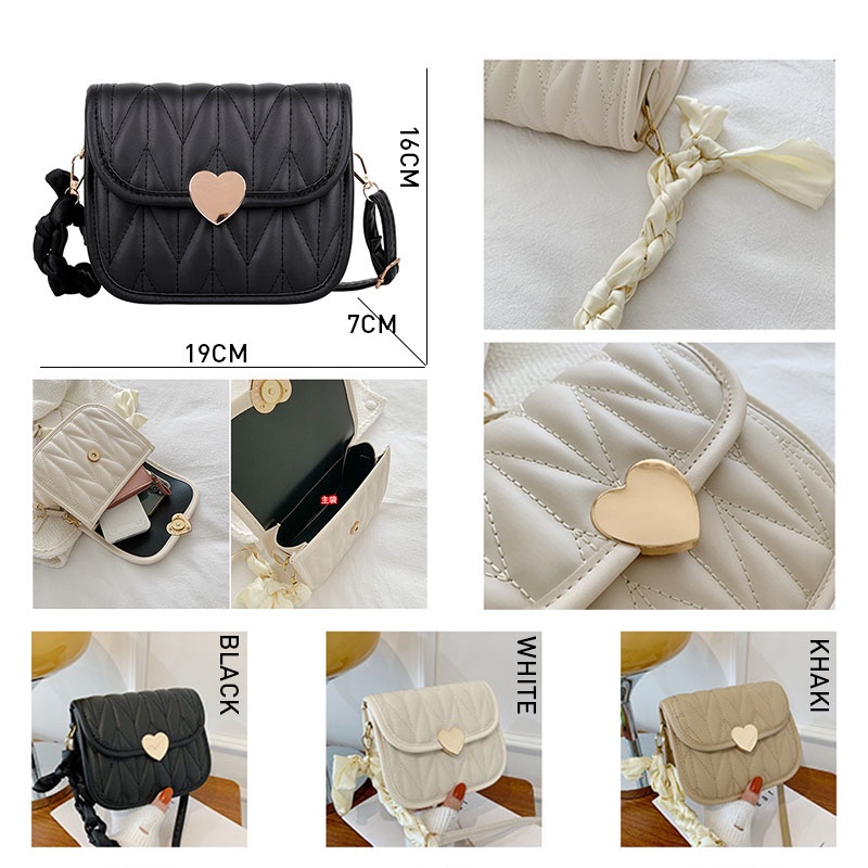 CHIC JOY Túi Đeo Chéo Hình Bán Nguyệt Thêu Họa Tiết Thời Trang Cho Nữ