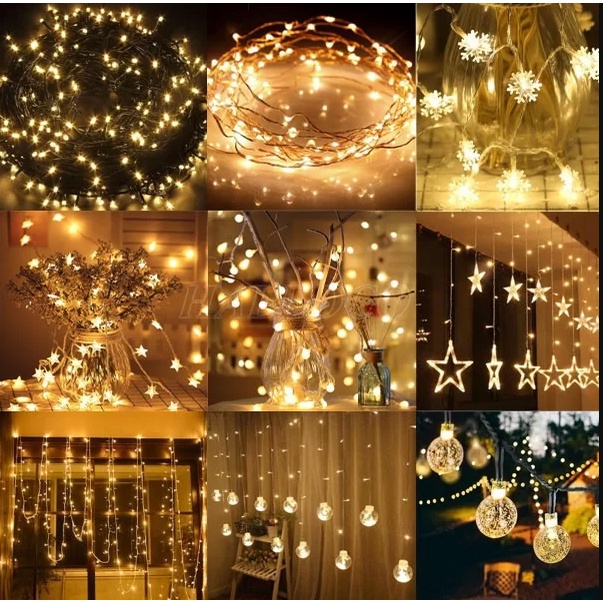 Dây đèn LED trang trí có / không nháy chớp 20m / 50m , trắng, vàng, nhiều màu cây thông, nhà, sân vườn, giáng sinh
