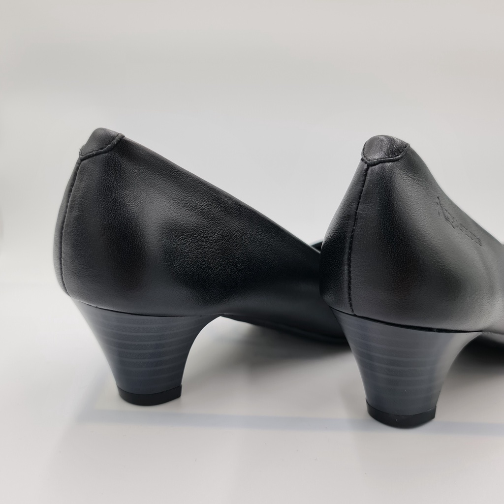 Giày Cao gót nữ 3p Lunashoes 5706 giầy da bò thật cho mẹ bảo hành 24 tháng vnxk guốc búp bê mềm đi êm chân