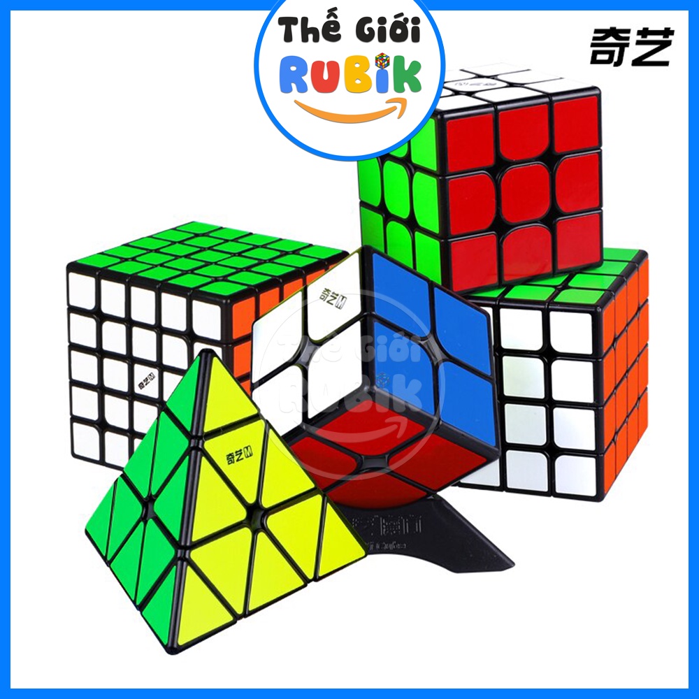 Bộ 5 Rubik 2x2 3x3 4x4 5x5 Pyraminx QiYi MS Series Magnetic Có Nam Châm. Combo Rubic Đồ Chơi Thông Minh | Thế Giới Rubik