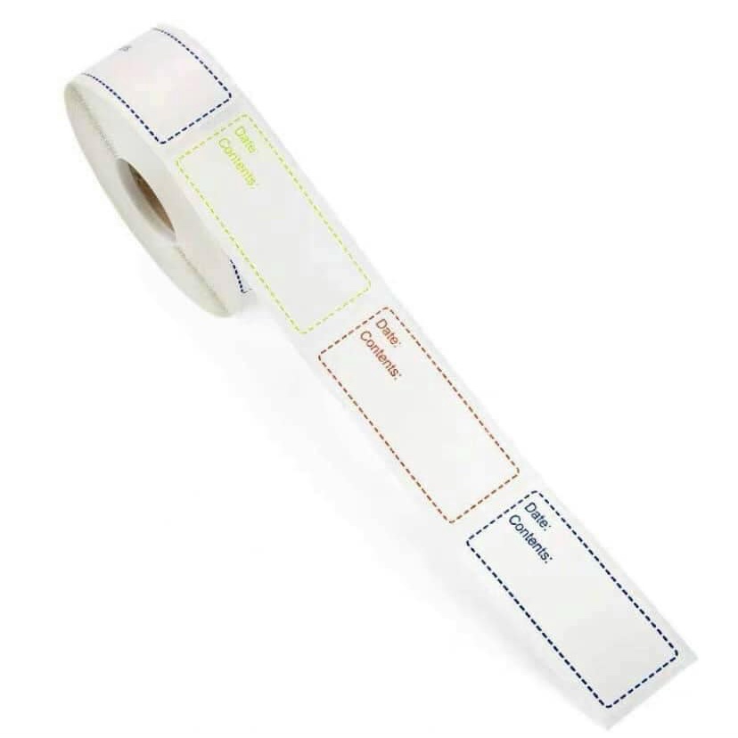 Sét 3 cuộn Giấy Ghi Chú Nhãn Thực Phẩm Nhà Bếp,dán Lọ Gia Vị, Túi Hộp Đựng Đồ Ăn cuộn 125 nhãn