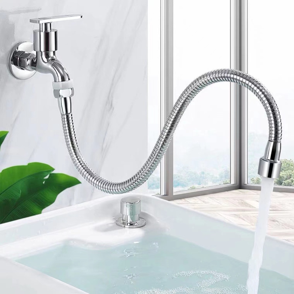 Dây Nối Dài Vòi Nước Inox Xoay 720 Độ Theo Mọi Hướng