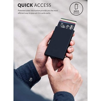 A-LIFE Ví Đựng Thẻ ID / Danh Thiếp Bằng Kim Loại Nhôm Mỏng Chống Trộm