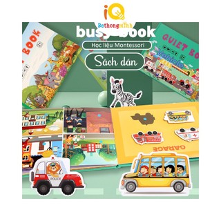 Học liệu Bóc dán Montessori Quiet Book nhiều chủ đề giúp bé trai gái thông minh Đồ chơi giáo dục sớm BeThongMinh