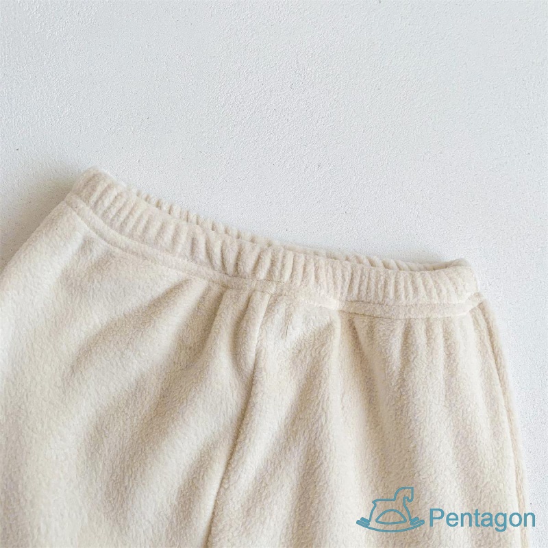 Quần Legging Lưng Thun Bằng Vải Nhung PP Hai Mặt In Họa Tiết Gấu Hoạt Hình Giữ Ấm Dành Cho Bé Trai Gái