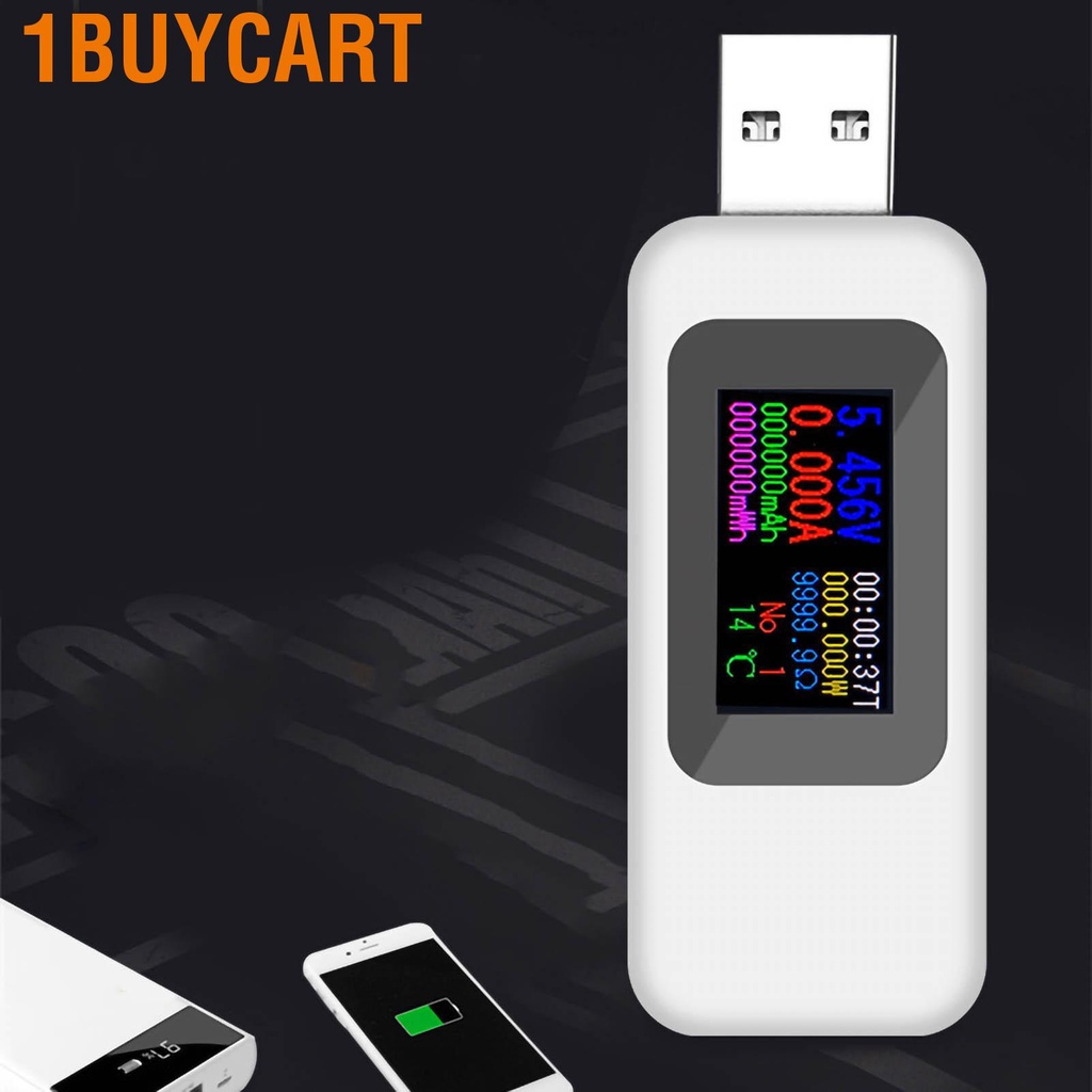 1buycart LCD Display USB Tester Multifunctional Current Voltage Battery Capacity Meter Monitor