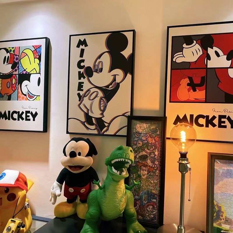 Tranh trang trí hoạt hình Disney Mickey treo tranh phòng ngủ